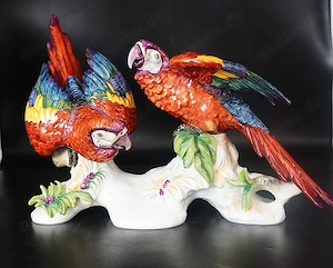 Herend Porzellan Papageien Statuette