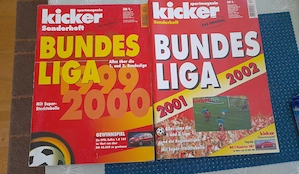 45 Hefte Kicker Sonderhefte Bundesliga  u. WM