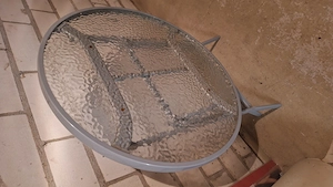 Glaschtisch rund für Balkon oder Garten 