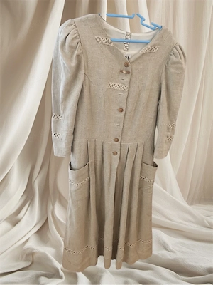 TRACHTEN- Leinenkleid von Pfister Austria Gr. 44 Neu Neupreis 1299 Euro 
