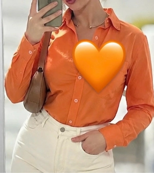 H&M Hemd orange 