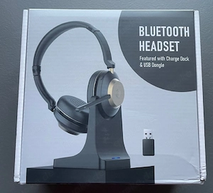 Bluetooth Headset mit Mikrofon & Ladestation