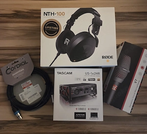  Studio-Equipment Set   Neu & OVP   R DE NTH-100, TASCAM US-1x2HR & SE V1