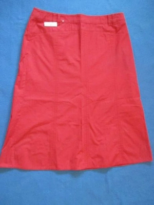 NEU mit ETIKETT Sportiv edel Sommer Baumwolle A-Linie  Midi Rock GERRY WEBER EDITION Gr. 38  S rot 