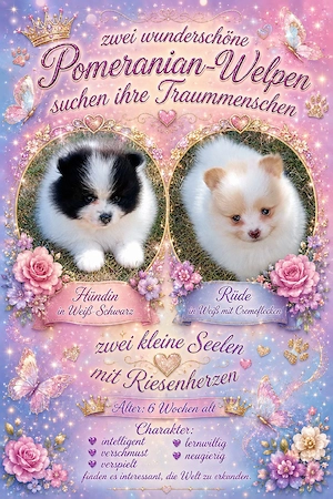 Zwei Wunderschöne Reinrassige Pomeranian Welpen 