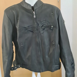 Damenmotorradjacke Leder - Marke Polo Gr. XL