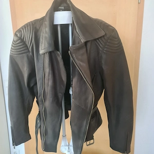 Leder Motorradjacke Damen in XL, Farbe braun, Marke Polo