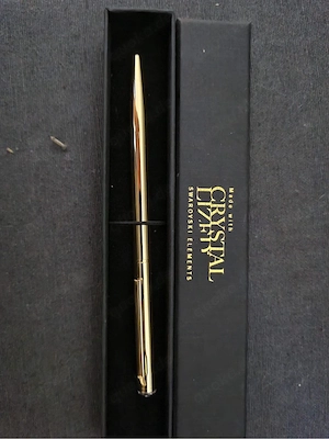 Swarovski Kugelschreiber Gold Crystalline inkl. OVP   wie neu!