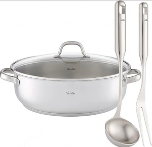 Fissler Edelstahl Bräter 8 8L 38cm Fleischgabel Löffel Neu