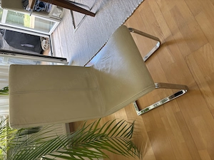 6 Stühle Freischwinger echt Leder