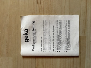 Kompakt Friteuse von geka
