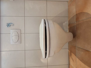  	WC Villeroy & Boch Standardgröße mit Clobrille, 0,55m tief, 0,37m breit + WC Rollenständer 