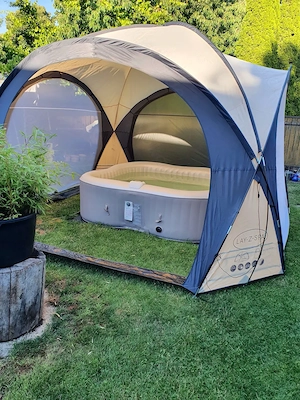 Bestway Lay-Z-Spa Pavillon   Whirlpool-Kuppel 390x390x255 cm   Nur einmal aufgebaut!