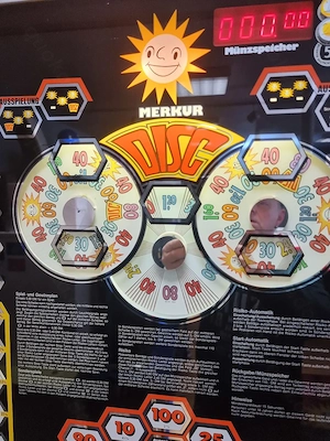 Spielautomat   Geldspielautomat Ur-Disc von Merkur    LESEN !! Bild 2