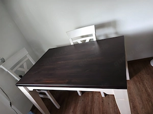 Kiefer massiv Esstisch mit 4 Stühle Kiefer massiv