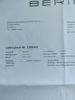 Bering Uhr