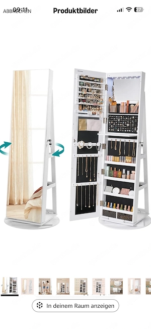 Stand Spiegel Damen 155x37 Ganzkörperspiegel Beauty Makeup