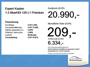 Peugeot Expert Kasten 1.5 BlueHDi 120 L1 Premium