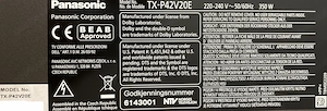 Plasma-Fernseher Plasma-TV Panasonic VIERA TX-P42V20E, 42 Zoll, Full HD 1920 1080, 1080p Bild 6