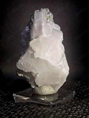 Mineralien: Manganocalcit mit Bleiglanz auf Matrix !!!