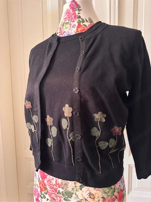 Twinset aus Strick, Top und Weste, 38