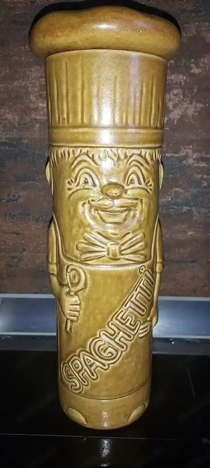 Lustiger Spagetti Behälter aus Keramik 