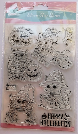 Clear Stamps Silikonstempel Halloween Kawaii Gespenst Spooky cute