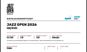 2x Lenny Kravitz Jazz Open 2026 Stehplätze