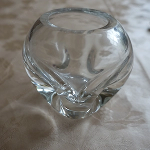 Vintage - Vase, Glas-Vase, klein, quadratisch, rechteckig, H ca. 8 cm