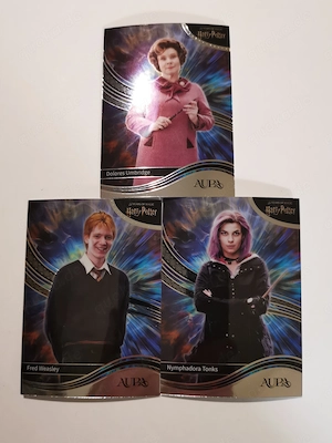 Sehr gesuchte Harry Potter - Sammelkarten vollversilbert mit Farbkolorierung, unkaputtbar