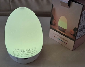 Akku Dimmbar Nachtlicht Kinder Baby Nachtlampe 12 RGB Farbe 3 Farbtemperaturen Eggy