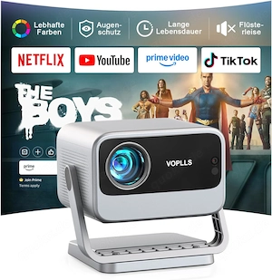 Smart Beamer Netflix Official & Dolby Audio Autofokus WiFi6 Bluetooth Video Projektor