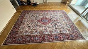 Handgeknüpfter Orientteppich im Kashan-Design   350   250 cm   Wolle Bild 3