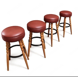 4 Barhocker im Retro- Landhausstil - guter Zustand