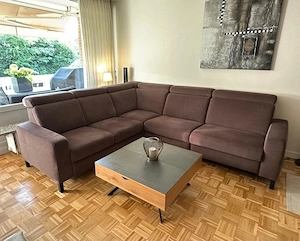 Vito Benefit 2.0 Eck Sofa   Couchgarnitur  Mocca Top Zustand