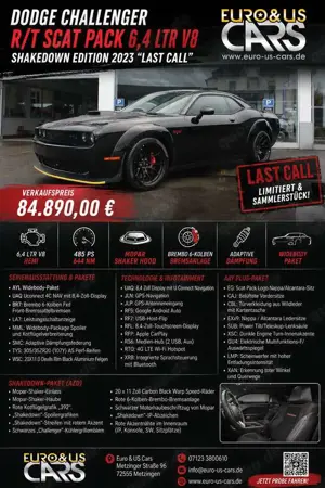Dodge Challenger R/T Scat Pack shakedown  3,99% Widebody Shaker 392
