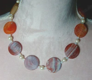Edelsteinkette, Achat, Perlen