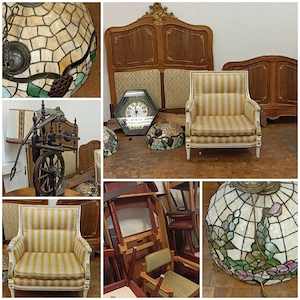   Notverkauf Luxus Louis XVI Bett + Sessel antik fast Geschenkt