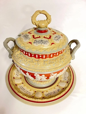 Villeroy&Boch Mettlach Prunk Bowle Rheinmotive 1897