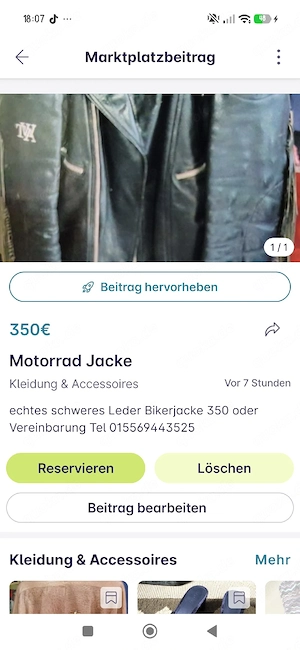 Lederjacke und Bikerjacke 