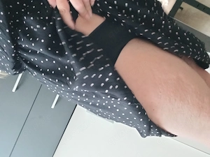 Getragener schwarzer Slip