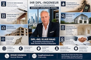 Statiker + Bauleitung + Ausschreibung + Bausachverständiger