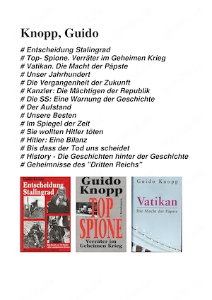 Sammlung 16 Bände (Konvolut) Guido Knopp (u.a. Kanzler: Die Mächtigen der Republik)