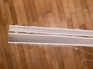 Plissee ohne Bohren in versch. Größen, creme u. weiß