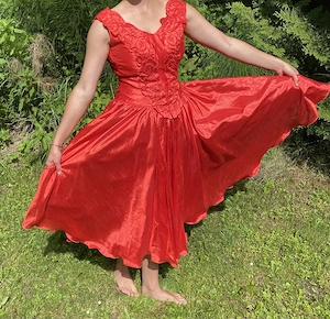 Elegantes rotes Abendkleid Gr. 36   festlich, Ballkleid, Design Emiliana Wendel