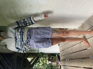 Kurze Hose aus Baumwolle und Leinen Größe M