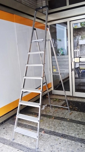 2 Aluleitern Krause Solidity 8 Stufen 2,50m Zustand gut