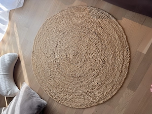 Benuta Juteteppich rund 90cm Durchmesser - Natur Boho