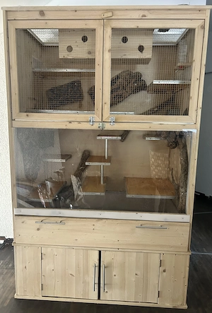 Voliere für Chinchillas mit Unterschrank 