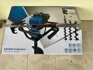 Scheppach EB2000 Benzin-Erdbohrer  NEU inkl. 3 Bohrer 100 150 200